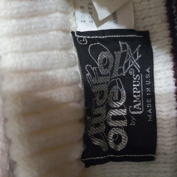 Reindeer Fair Isle Cream sweater Vintage Studio one - Picture 5 of 5